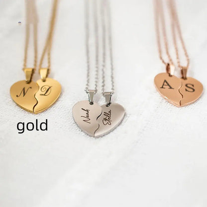 Personalized Stainless Steel Heart-shaped Necklace-personalized